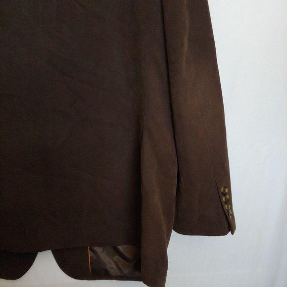 Andrew Fezza Mens Brown Blazer Sport Jacket Baxter Suede 46L - Picture 11 of 14